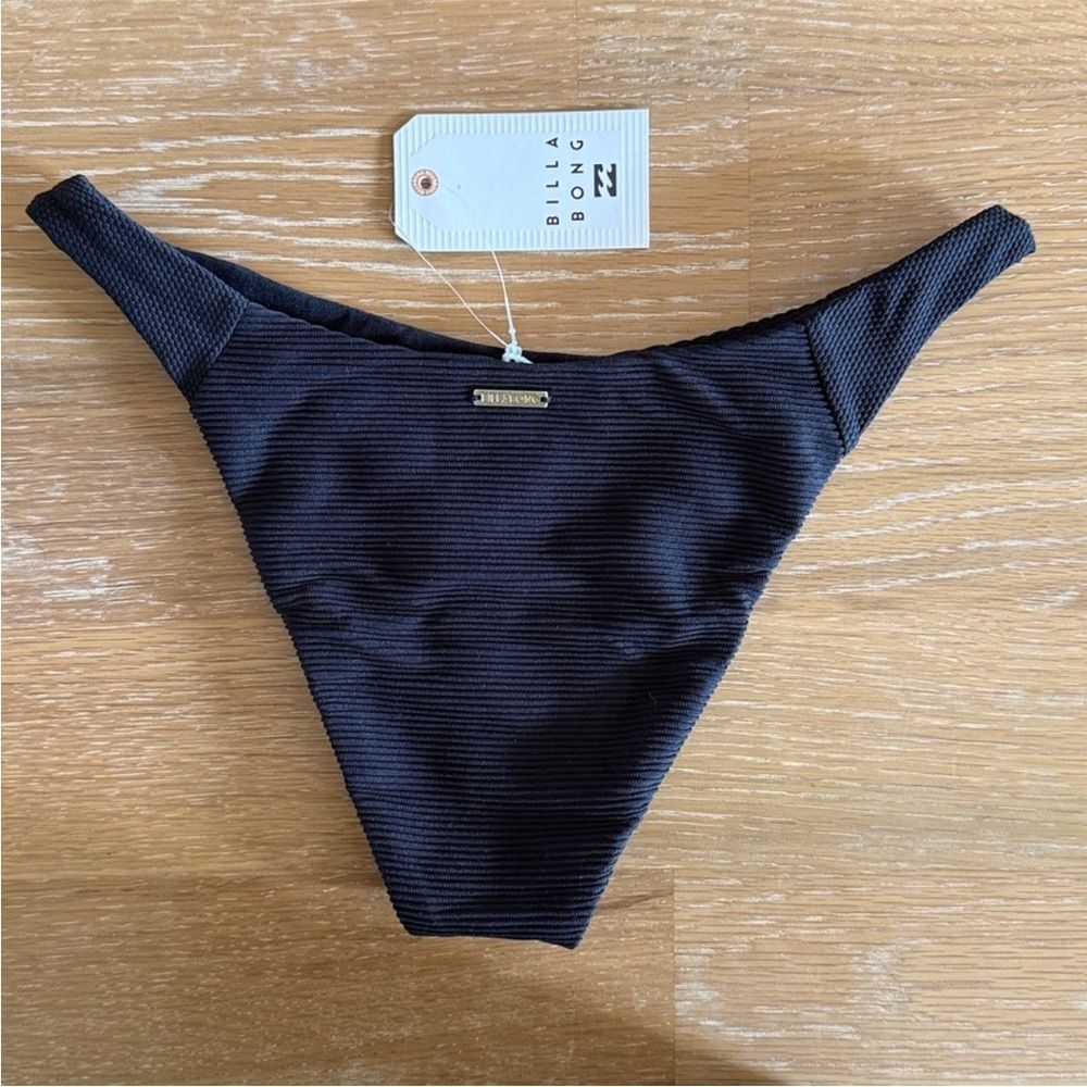 Billabong Marina Hike Textured Black Bikini Bottom - Picture 6 of 10